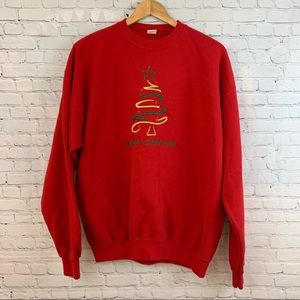 Christmas tree sweater red